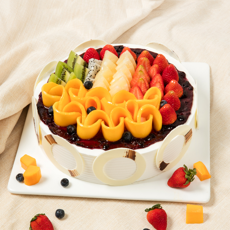 4磅 蓝莓鲜果蛋糕 免费送货上门