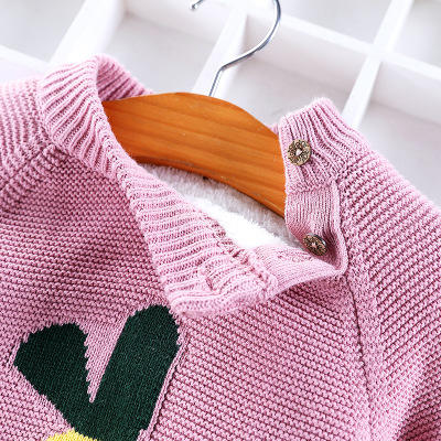 【童装毛衣】韩版秋冬加绒男女童装毛衣 宝宝针织衫萝卜套头儿童毛衣 商品图2