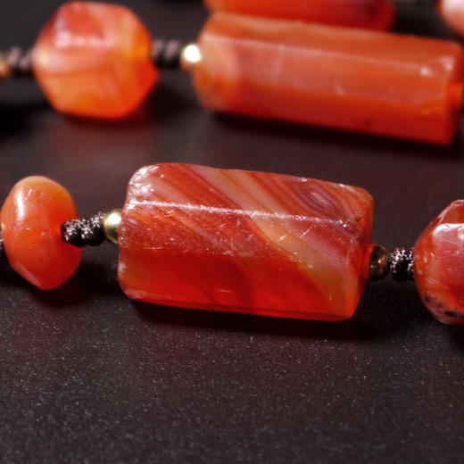 西亚高古天河石红玛瑙大项链