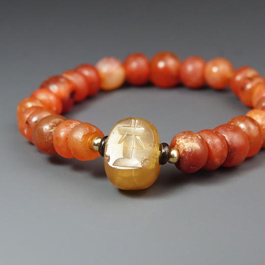 萨珊波斯印章珠+汉代红玛瑙手串 商品图3