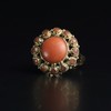 欧洲古董原装珊瑚戒指 商品缩略图0