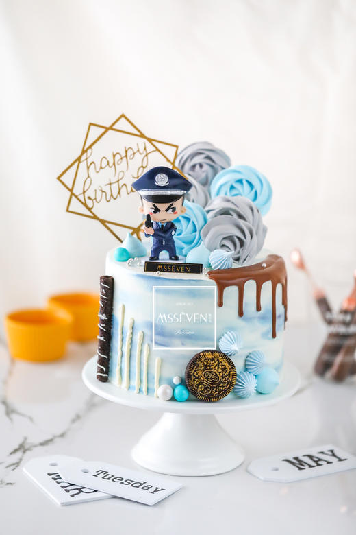 警察蛋糕图案图片