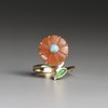清代"富贵花开"红玛瑙小清新戒指 商品缩略图0