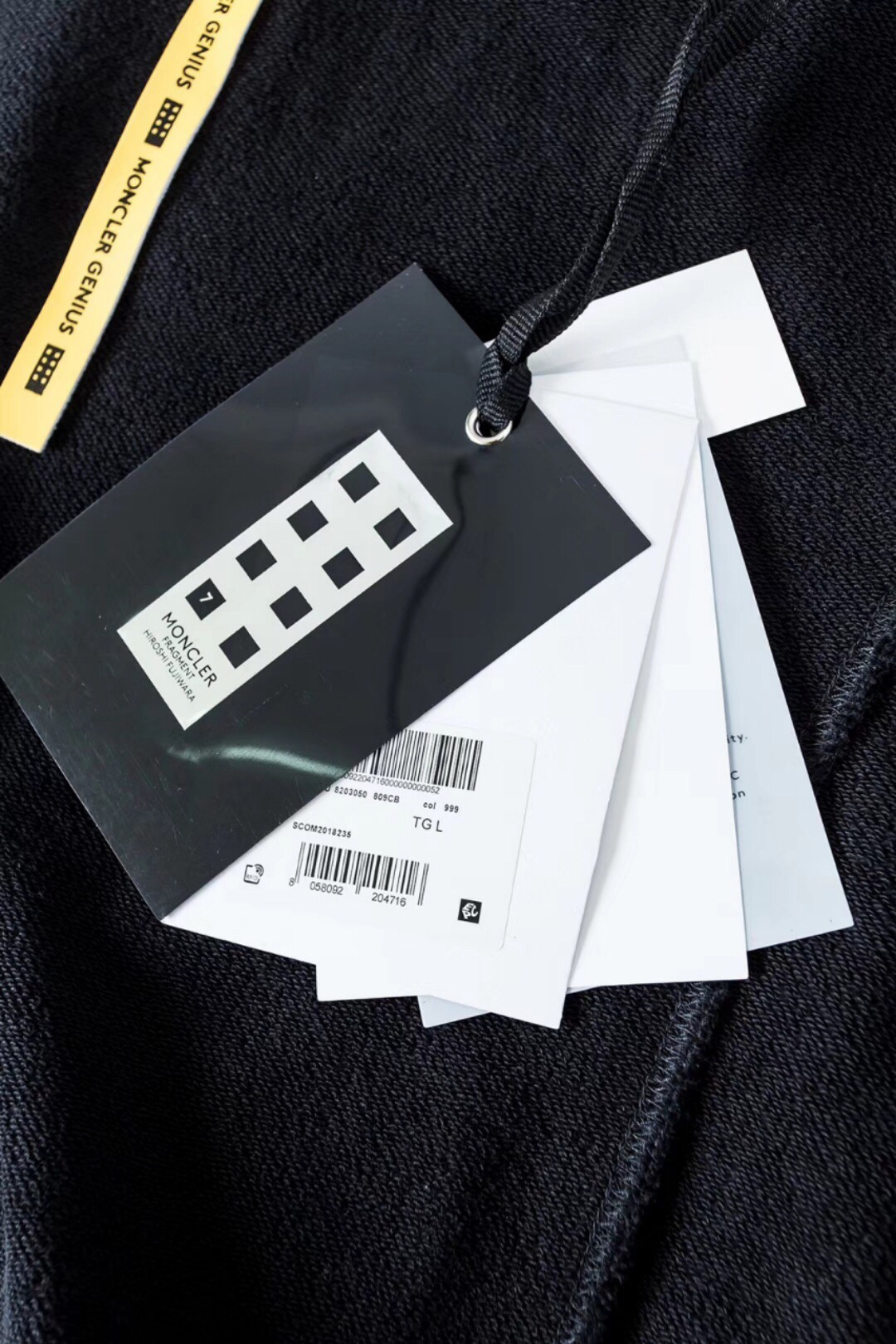 牛货moncler70藤原浩全正品带镭射标潮牌百搭男士卫衣包邮三天无