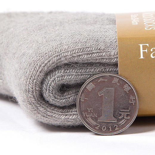 【男士超厚羊毛袜3条装】冬季保暖加厚兔羊毛袜 加绒巨厚毛圈雪地袜子 商品图4