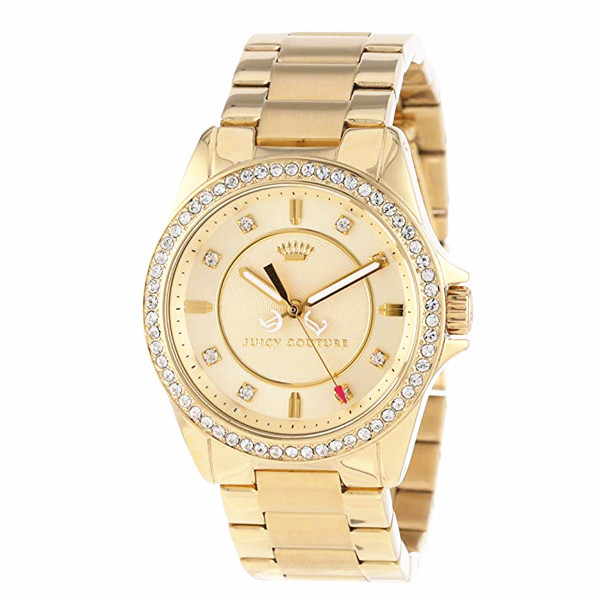 橘滋juicycouture镀金女士石英手表jc1901076特价75折