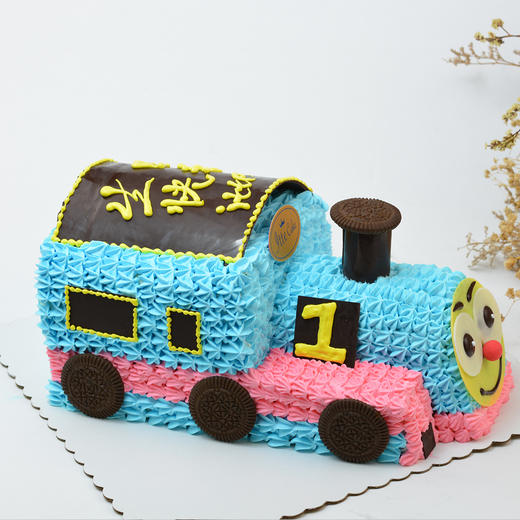 【托马斯火车】巧克力水果造型 儿童生日蛋糕 商品图0