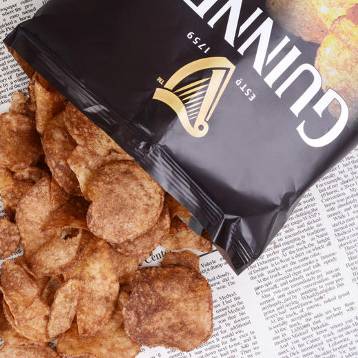 【香浓黑啤味健力士薯片】guinness黑啤味/辣味手工制薯片出自英国
