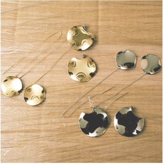 ucalypt 金属造型线型耳环 商品图0