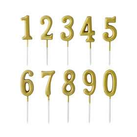 土豪金数字蜡烛-仅支持与下午茶、蛋糕一起购买配送【蛋糕配件】