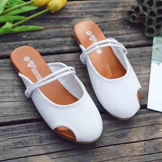 【凉鞋】购凉拖鞋女夏季新款包头镂空平底文艺复古时尚百搭外穿女 商品图0