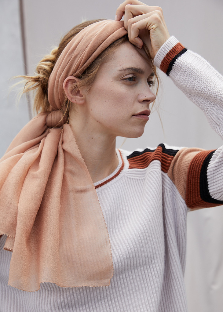 sandriver秋冬撞色塌肩女套衫sjf18w115n