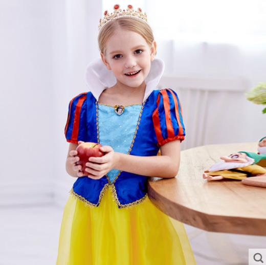迪士尼正品白雪公主COSPLAY套装女童公主裙首饰配件角色扮演礼盒 商品图0