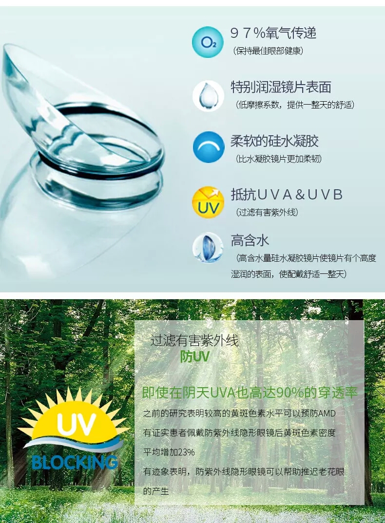【需预定】clb科莱博汐润氧日抛24片装硅水凝胶水润透氧近视隐形眼镜