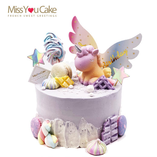 定制款蛋糕 - 彩虹独角兽 商品图0