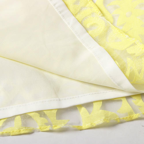 36码亮黄色圆领直筒短袖连衣裙E42 商品图1