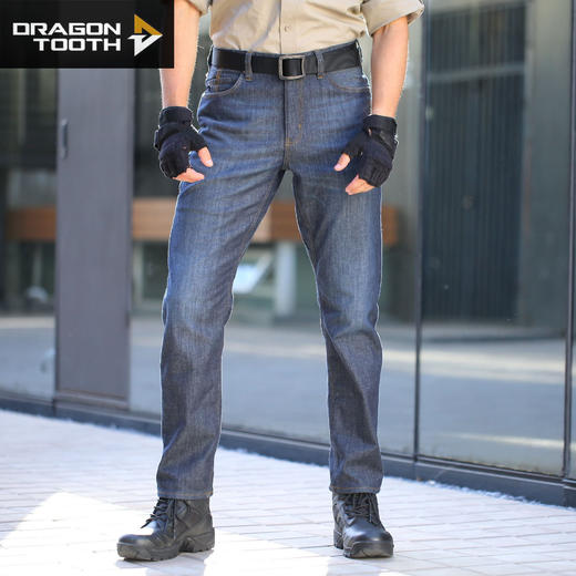 龙牙赤焰防寒战术牛仔裤男加绒战术裤男宽松作战裤 商品图0