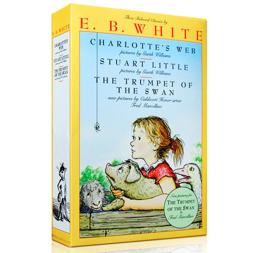 美国进口Charlotte Web夏洛特的网精灵鼠小弟3本套装E.B.White怀特章节读物 商品图0