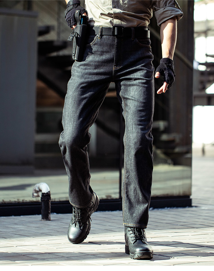 龙牙赤焰防寒战术牛仔裤男加绒战术裤男宽松作战裤