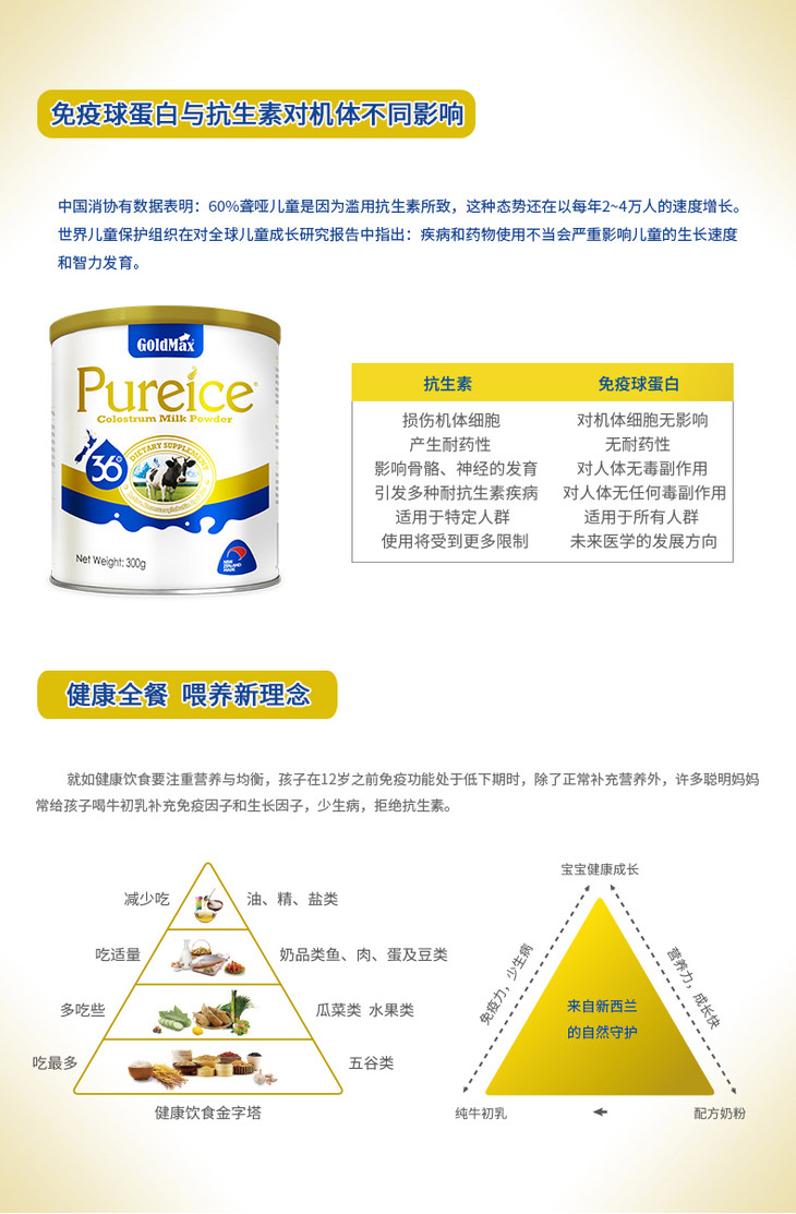 活动3送1新西兰高培牛初乳复合粉300g新西兰同款全球销售