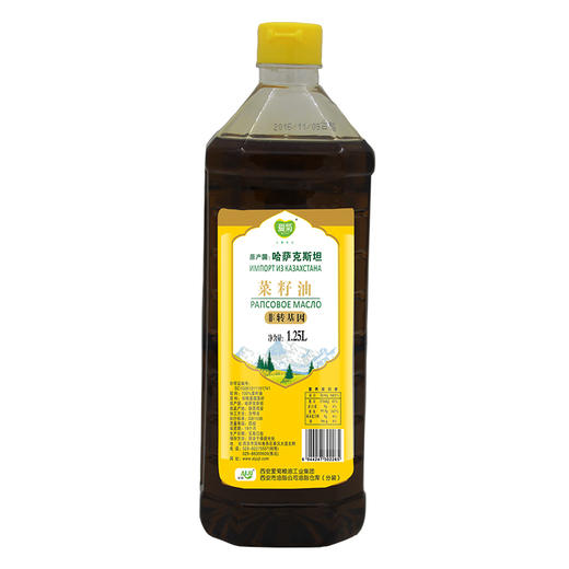 爱菊 哈萨克斯坦 食用油 四级压榨 菜籽油 1.25L 商品图0