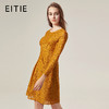 EITIE爱特爱品牌女装时尚碎花长袖蕾丝连衣裙修身短裙5807505 商品缩略图1