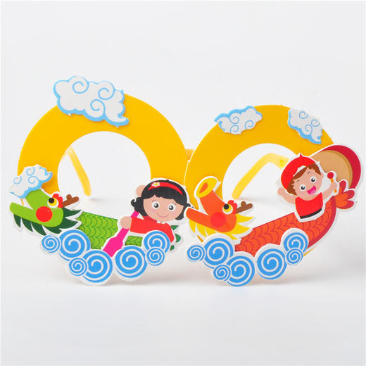 端午节主题装扮眼镜儿童手工制作纸质小眼镜DIY材料包 商品图2