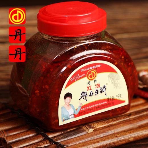 丹丹红油郫县豆瓣酱四川菜郫县豆瓣酱蚕豆仁辣椒酱1000g*2扇瓶 商品图2