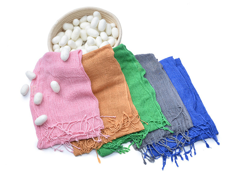 ot144sc桑蚕丝油丝围巾成人儿童亲子配饰