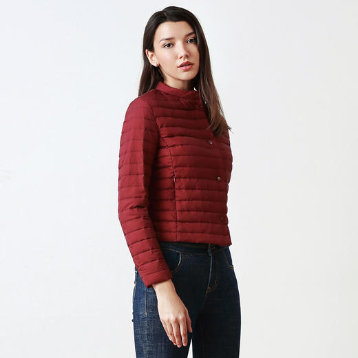 EITIE爱特爱品牌女装秋季商场同款时尚鸭绒轻薄红色羽绒服女5711402 商品图2