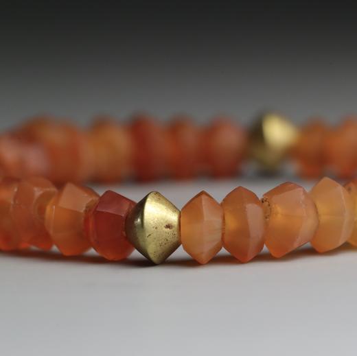 西亚高古碟形玛瑙珠 战国金珠手串 - 洪艺宁古代珠宝工作室