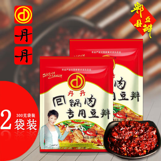 丹丹四川特产辣椒酱回锅肉专用豆瓣酱郫县豆瓣酱辣椒豆瓣300g*2袋 商品图1