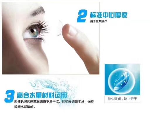 保视宁娇阳C年抛透明片 近视隐形眼镜 商品图2
