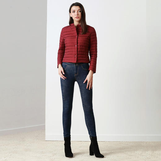 EITIE爱特爱品牌女装秋季商场同款时尚鸭绒轻薄红色羽绒服女5711402 商品图1