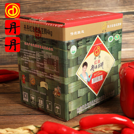 丹丹餐饮装红油郫县豆瓣酱四 川菜之魂郫县豆瓣酱辣椒酱4000*1绿 商品图2