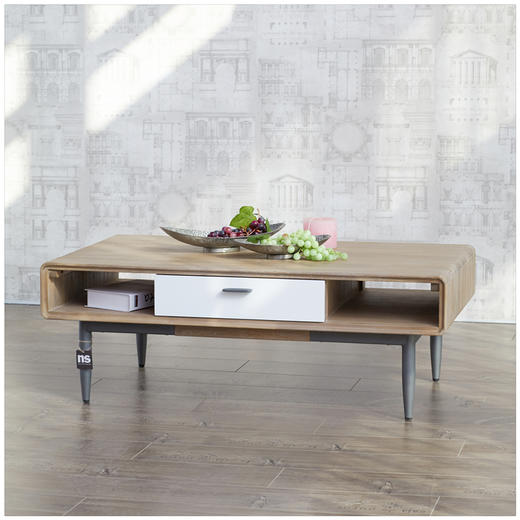 NS家居nsfurniture家居客厅进口实木茶几NSCT-ALB WHT L06 商品图4