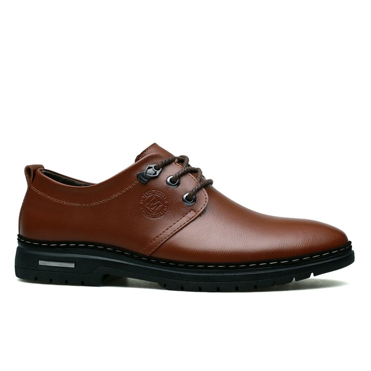 原价258特卖价85康爵kangjue系带平底皮鞋二层牛皮a36030bal