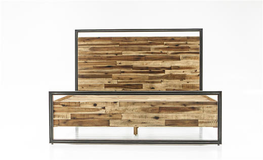 NS家居nsfurniture卧室进口ELE系列铁艺实木双人床NSBD-ELE B01K 商品图0