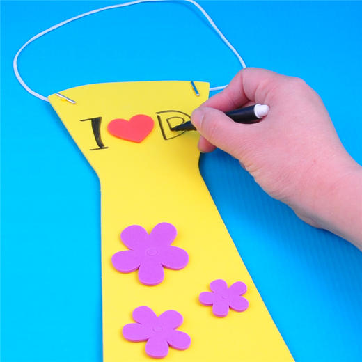 MEi KE幼儿园diy手工制作材料教师节EVA彩色领带美劳DIY自制热卖 商品图3