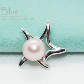 海星珍珠吊坠项链 Puri Blue 海洋系列珍珠饰品
