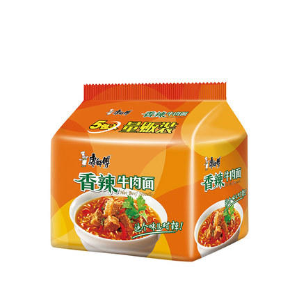 【百汇到家】康师傅五连包  香辣牛肉面  方便面 商品图1