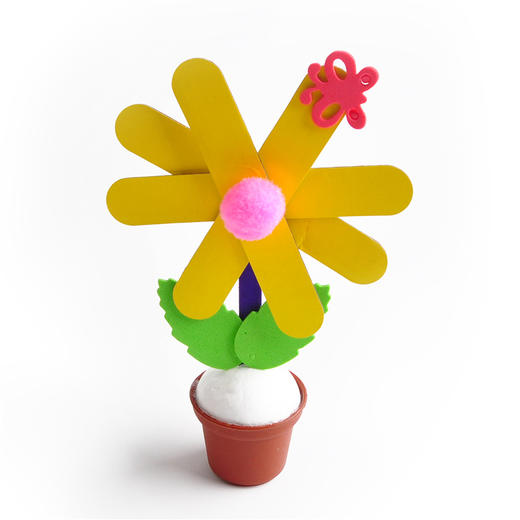 节日DIY手工小木花环创盆栽花朵立体小花自制材料包 商品图4