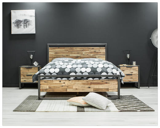 NS家居nsfurniture卧室进口ELE系列铁艺实木双人床NSBD-ELE B01K 商品图4