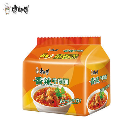 【百汇到家】康师傅五连包  香辣牛肉面  方便面 商品图0