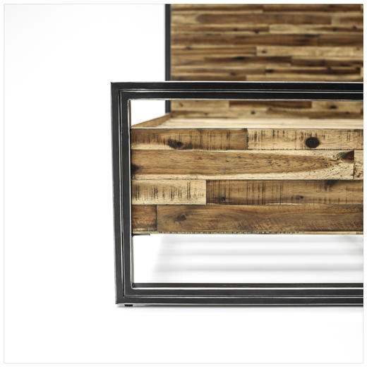 NS家居nsfurniture卧室进口ELE系列铁艺实木双人床NSBD-ELE B01K 商品图3