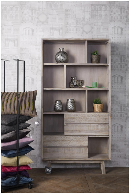 NS家居nsfurniture客厅进口实木玻璃书柜/橱柜/展示柜NSCB-MAD L02-100 商品图3