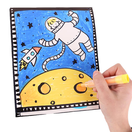 美术手工创意材料包diy 幼儿园儿童涂色彩绘纸板摄影机照相机益智 商品图3