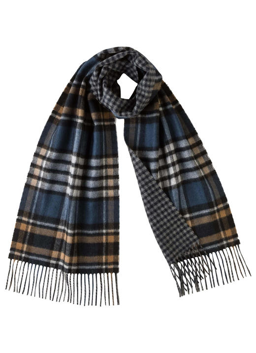 160×30cm 纯羊绒双面宽幅围巾 格纹（5款） 商品图1