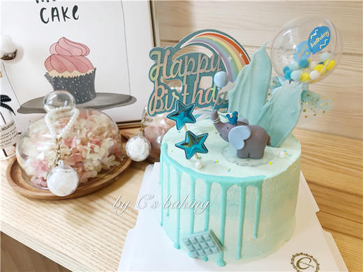 可爱风の吹波波大笨象款  忌廉蛋糕（默认自提，收费配送请联系客服） 商品图0