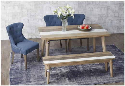 NS家居nsfurniture家居餐厅进口HAVN系列实木餐桌+长凳NSDT-HAVN D05 商品图5